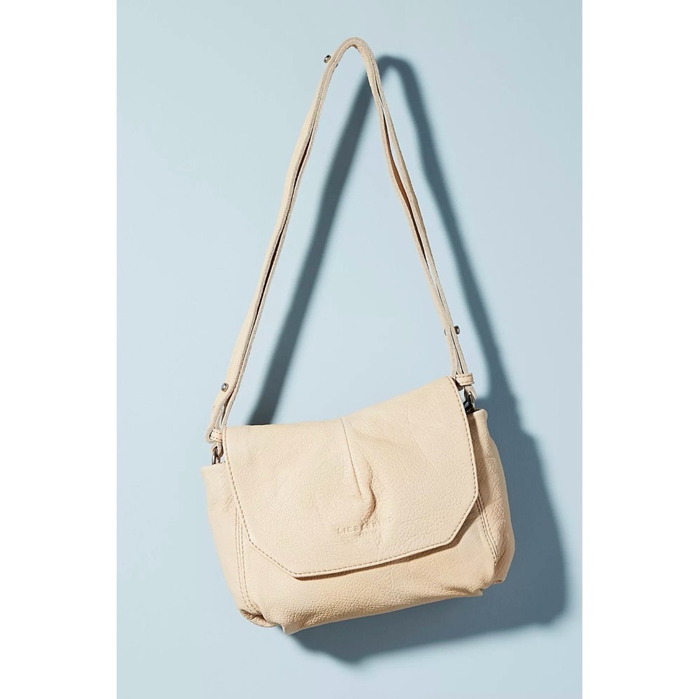 NEW Anthropologie Liebeskind Massawa Leather Crossbody Bag Cream